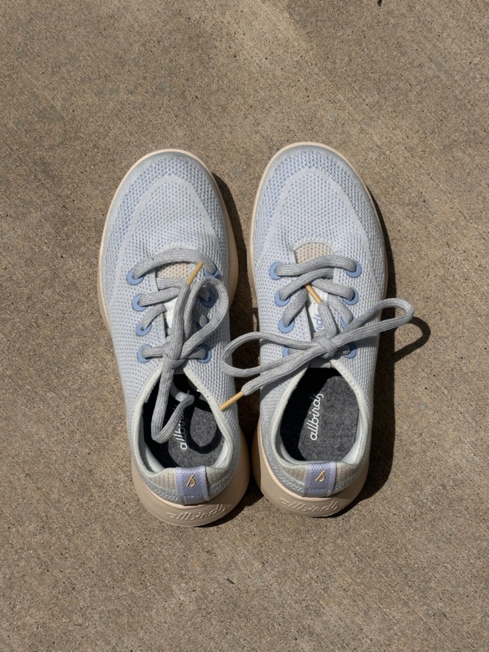 Women’s Size 9 Allbirds Tree Runner Go White/Purple/Blue C32